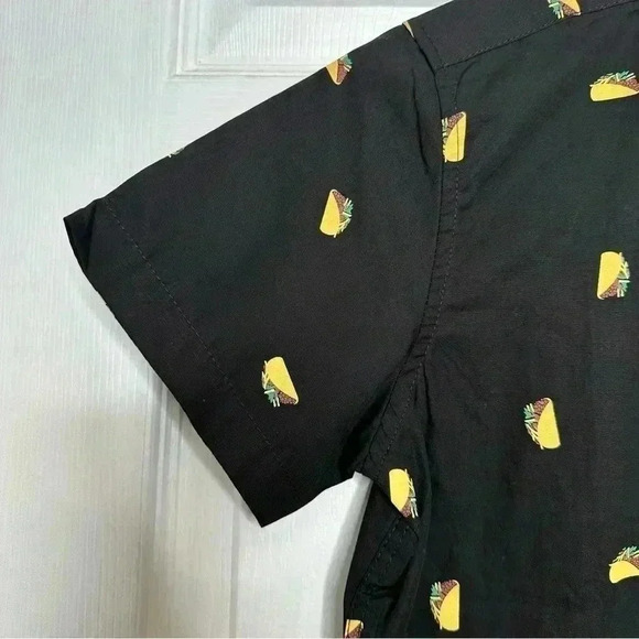 Molokai Surf Co Taco Shirt Button-Down Black & Yellow NWT Size Large - Picture 12 of 16